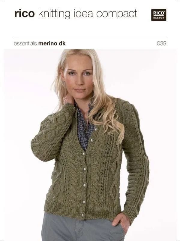 039 Cardigan with Cable Pattern