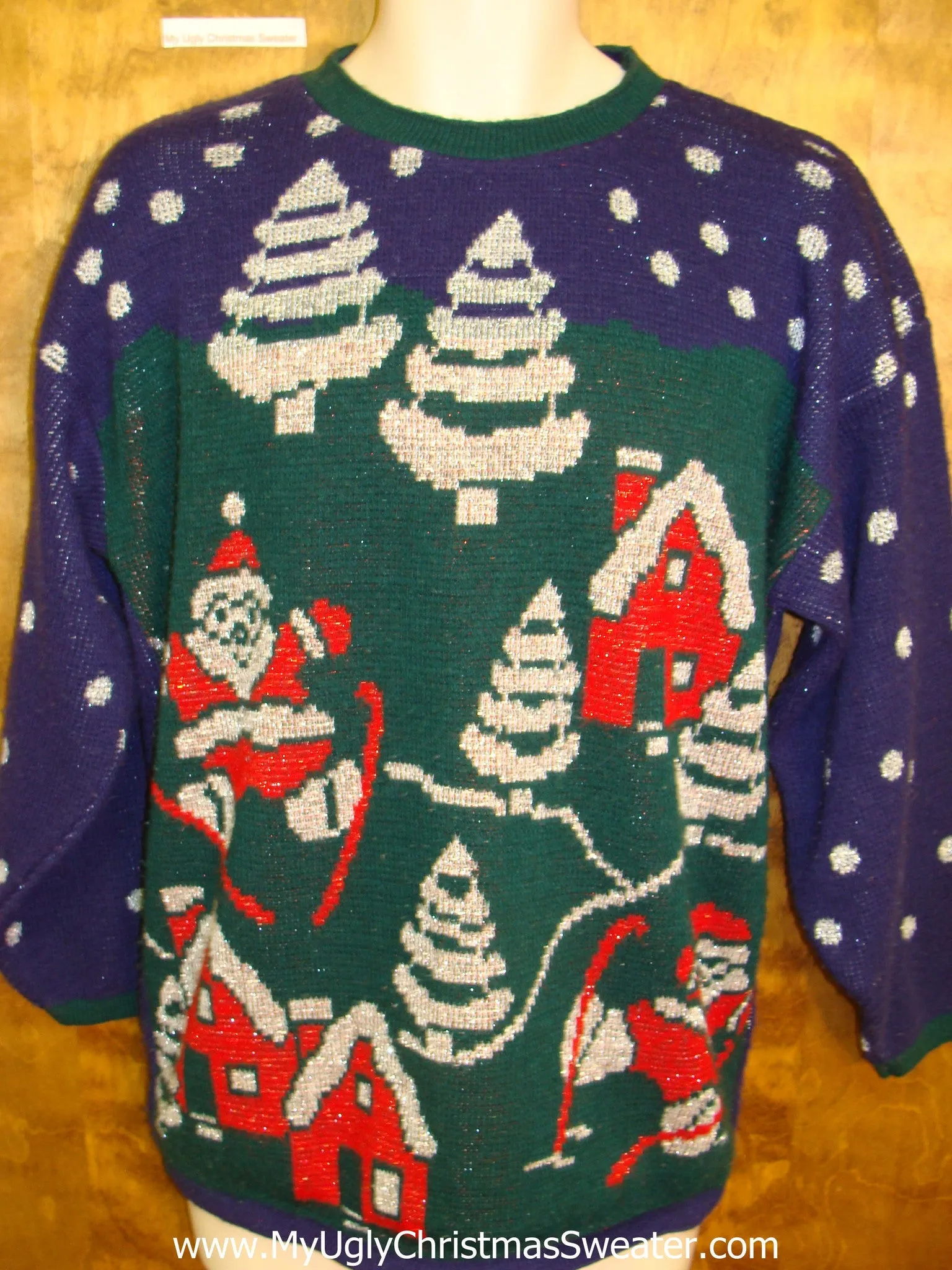 80s Fantastic Horrible Ugly Christmas Sweater Pullover