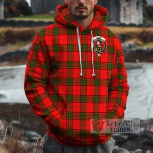 Adair Tartan Cotton Hoodie with Family Crest