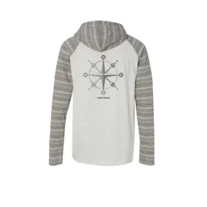 Airstream Compass Trailer Striped Ragan Sleeve Unisex Hoodie