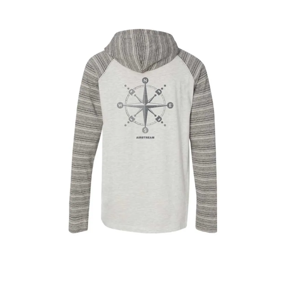 Airstream Compass Trailer Striped Ragan Sleeve Unisex Hoodie