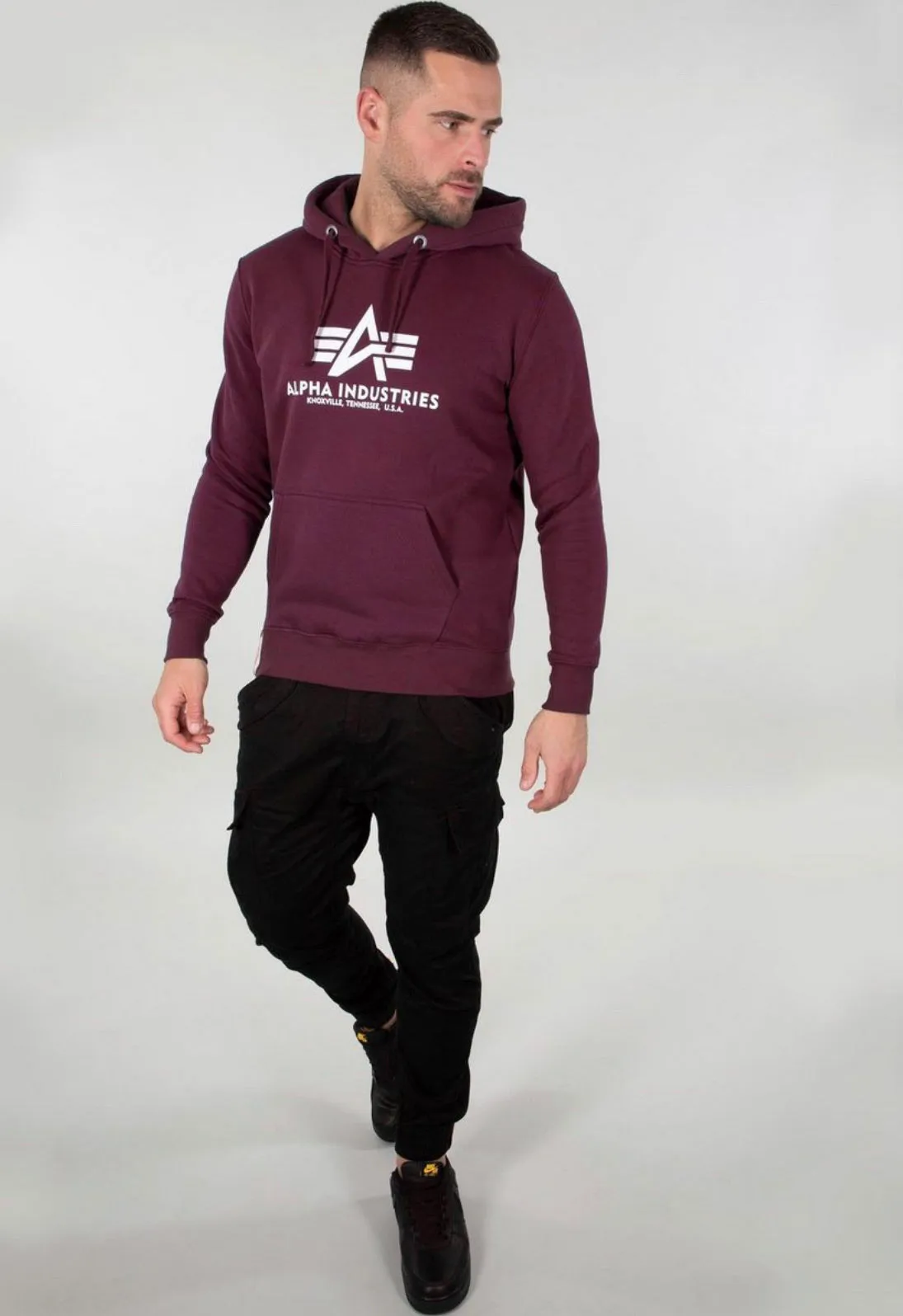 Alpha Industries Basic Hoodie dunkelrot 178312-21