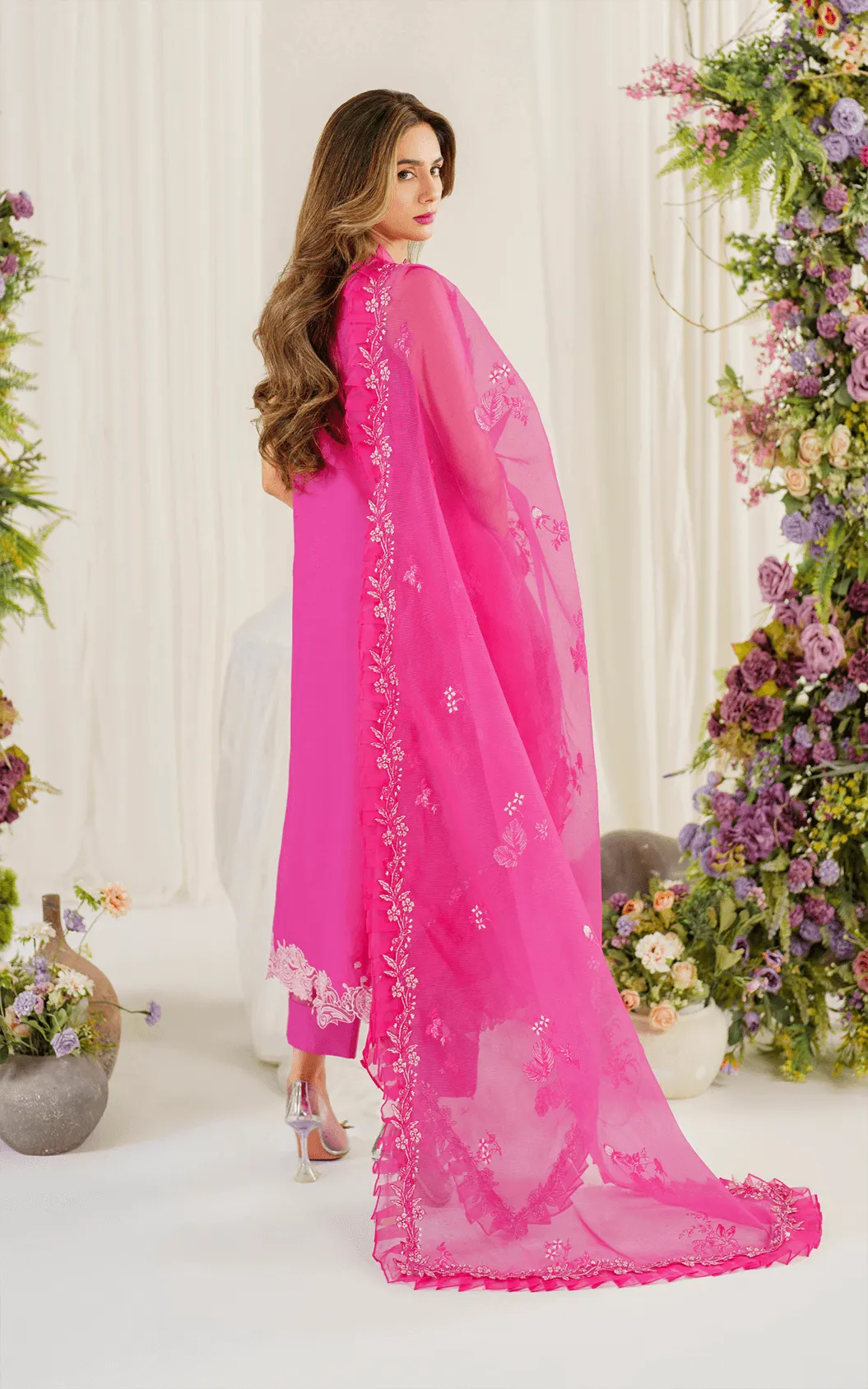 Asifa & Nabeel Pretty in Pink Luxury Lawn – Carnation (PP-2)