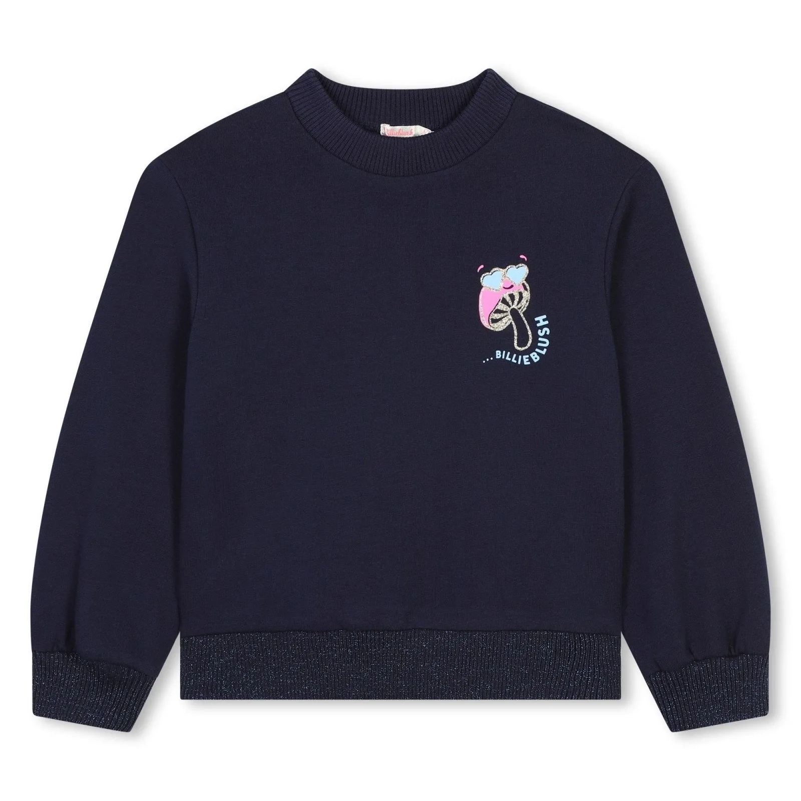 Billieblush Navy Mushroom Logo Sweatshirt