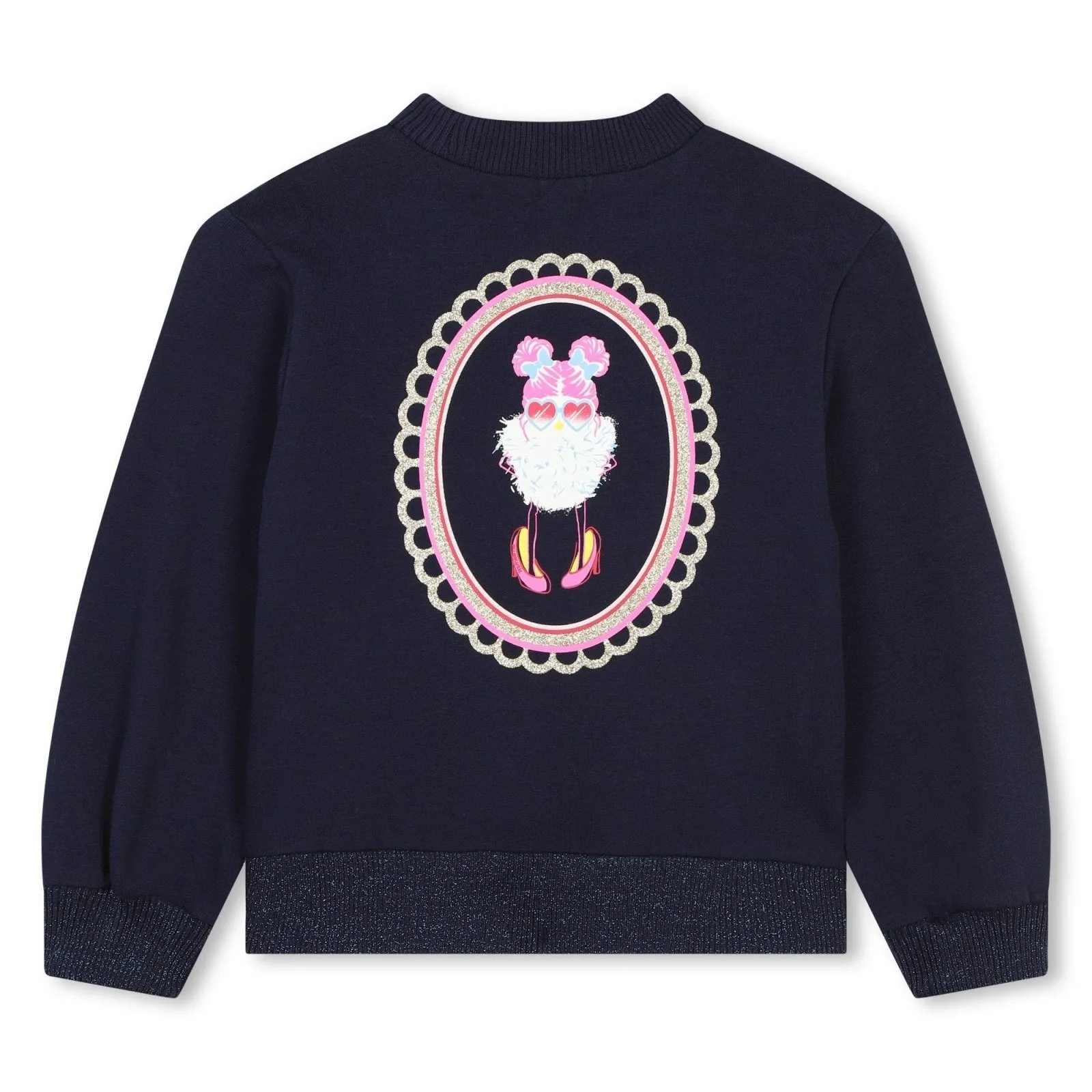 Billieblush Navy Mushroom Logo Sweatshirt