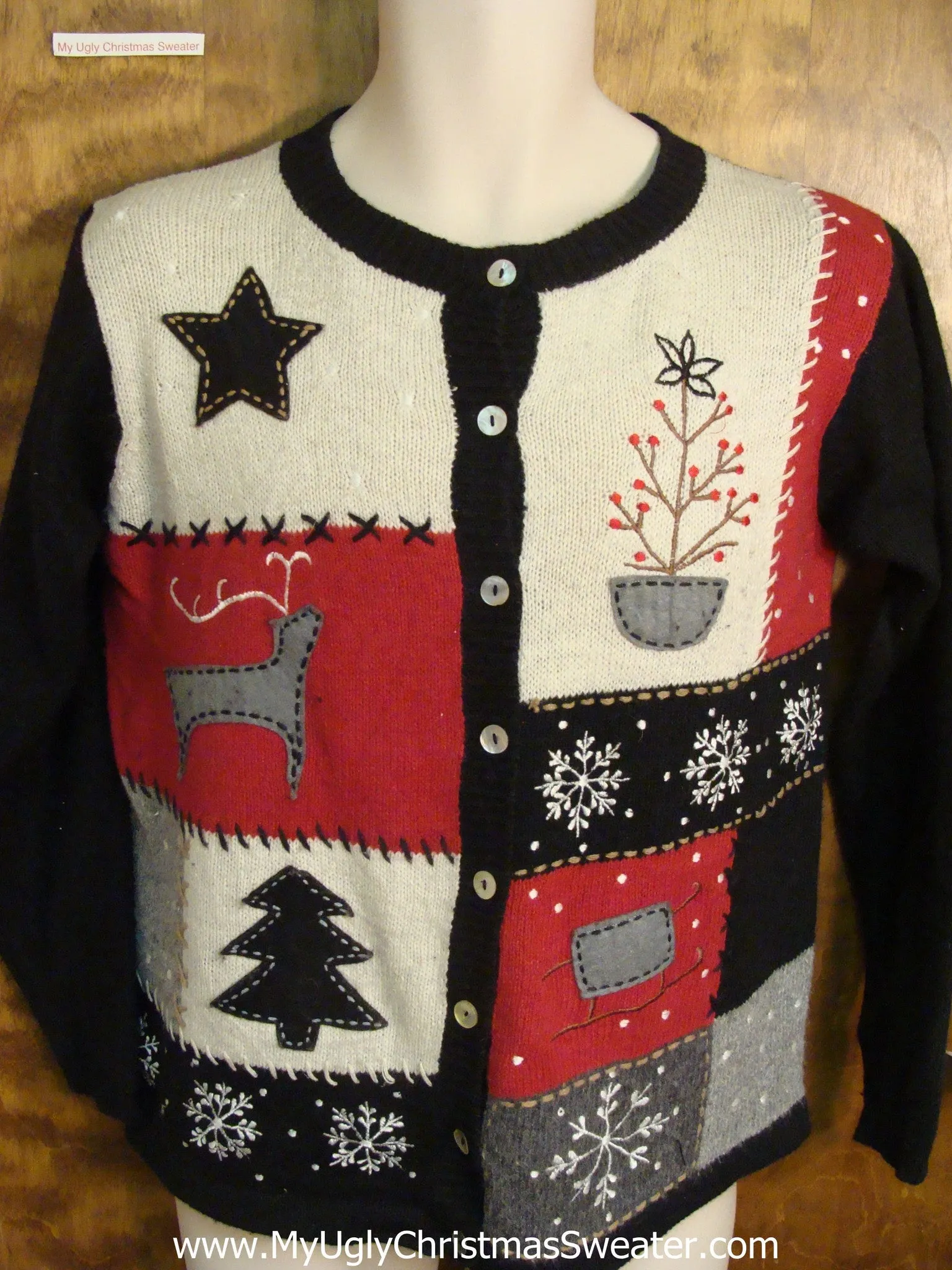 Blocks of Decorations Ugly Christmas Sweater