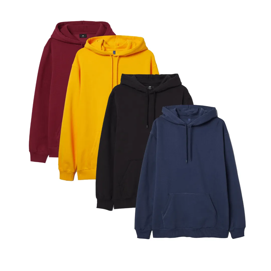 Bundle of 4 Plain Hoodie