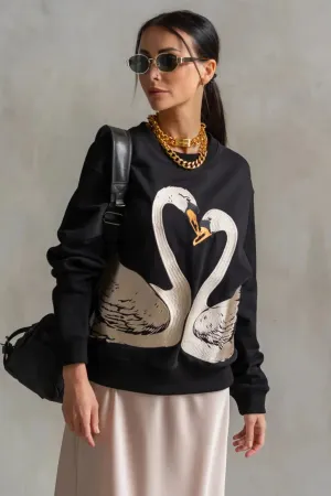 CARE TUCKER: Swans Classic Embroidered Sweatshirt