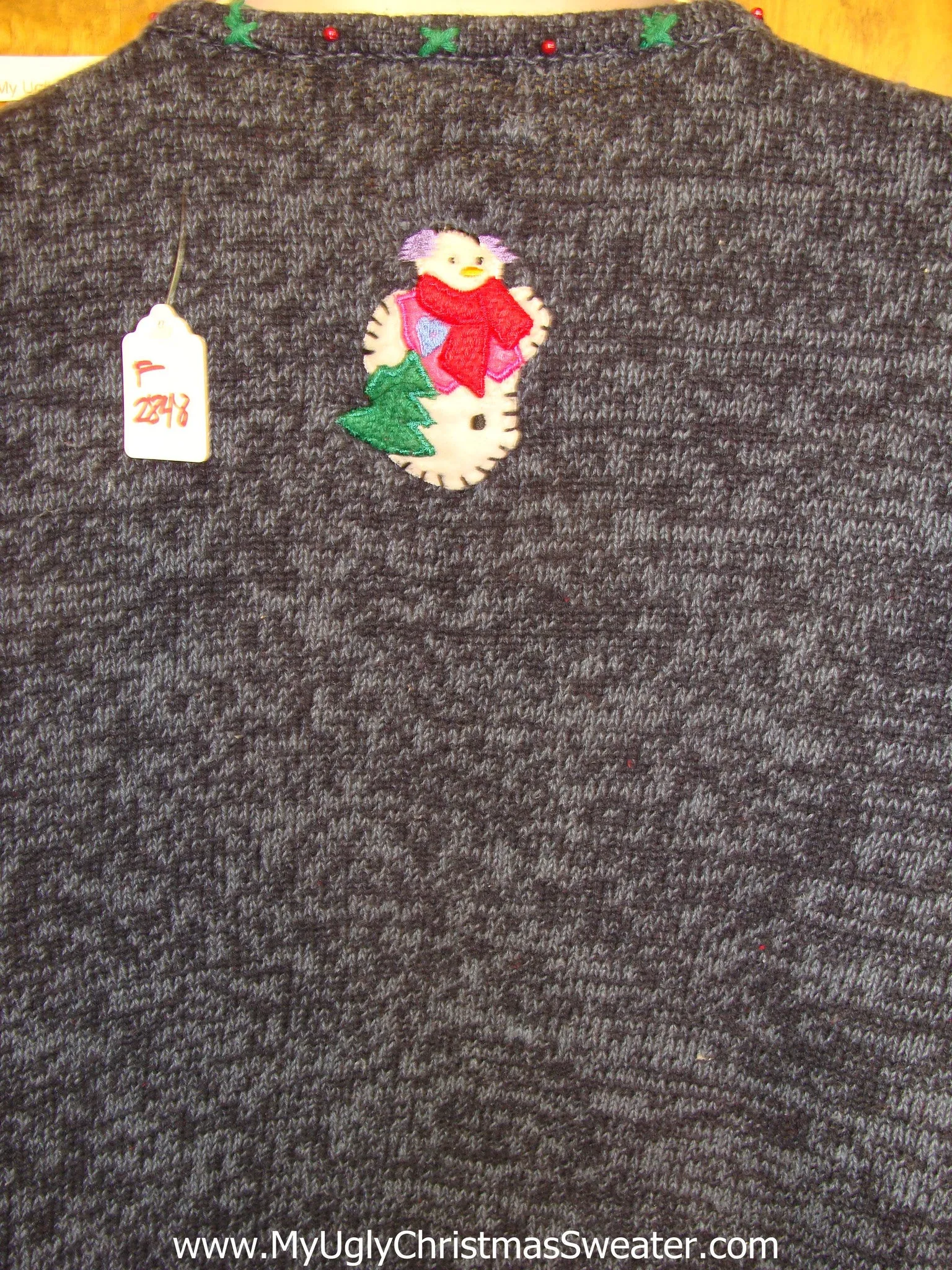 Clothesline of Snowmen Ugly Festive Xmas Sweater