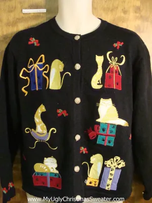 Crazy Cat Lady Ugly Holiday Sweater