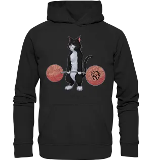 Deadlifting Tuxedo Cat Hoodie (EU)