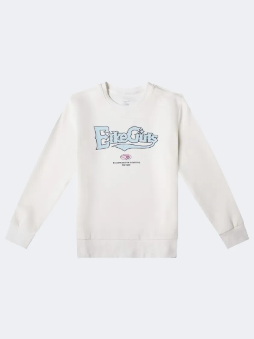 Erke Kids-Girls Training Sweatshirt White