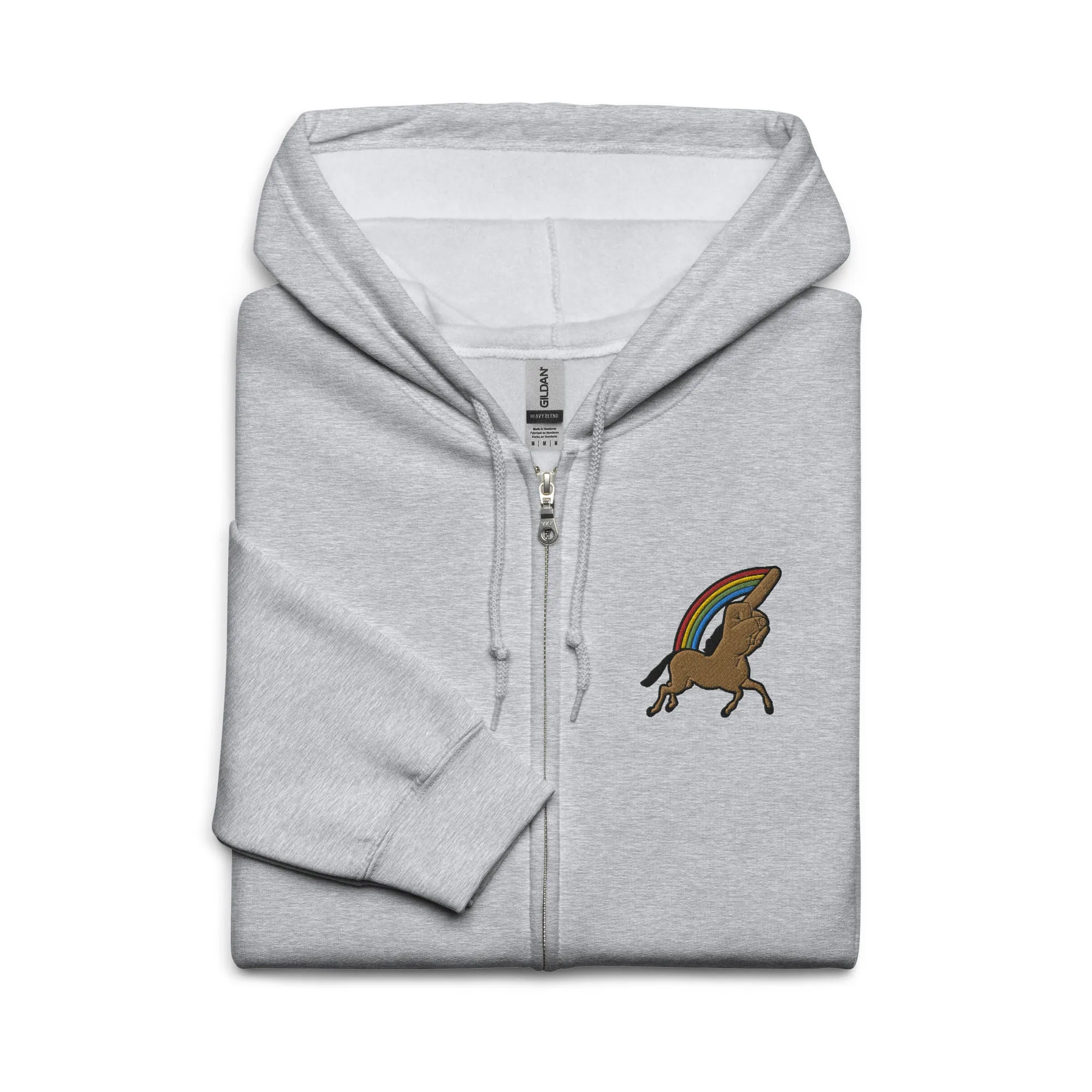 F Uninicorn Embroidered Heavy Blend Zip Hoodie