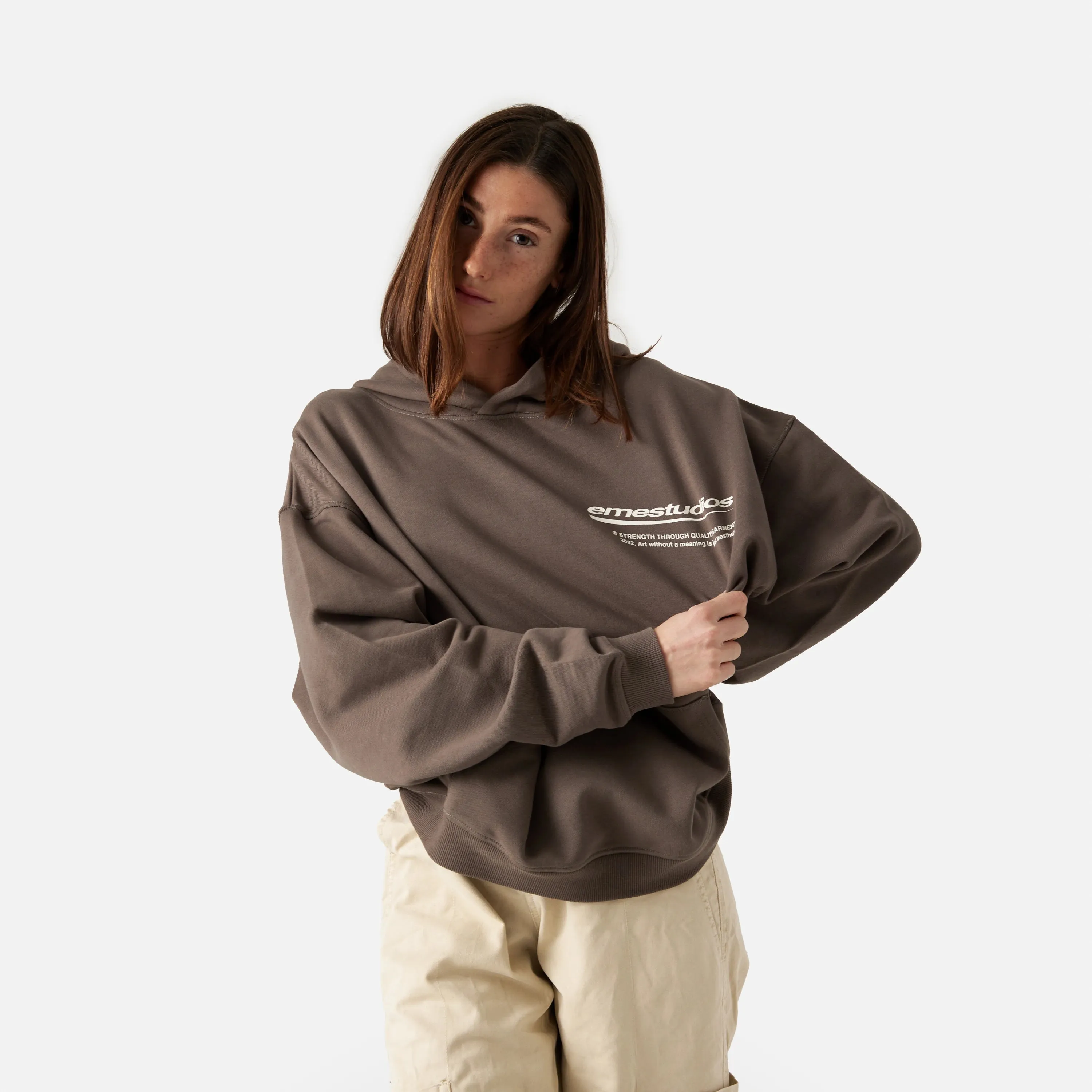 Fate Muddy Brown Oversized Hoodie