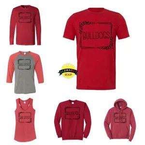 FZS Jr Bulldogs Leopard Square Design In Adult and Youth Tanks Tees And Sweatshirts