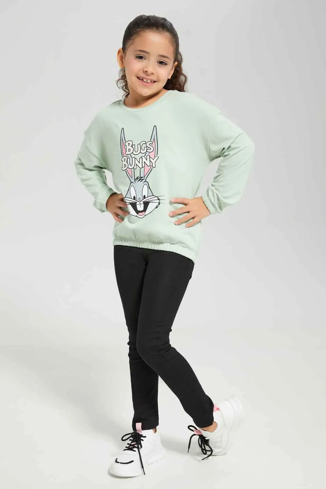 Girls Mint Bugs Bunny Sweatshirt