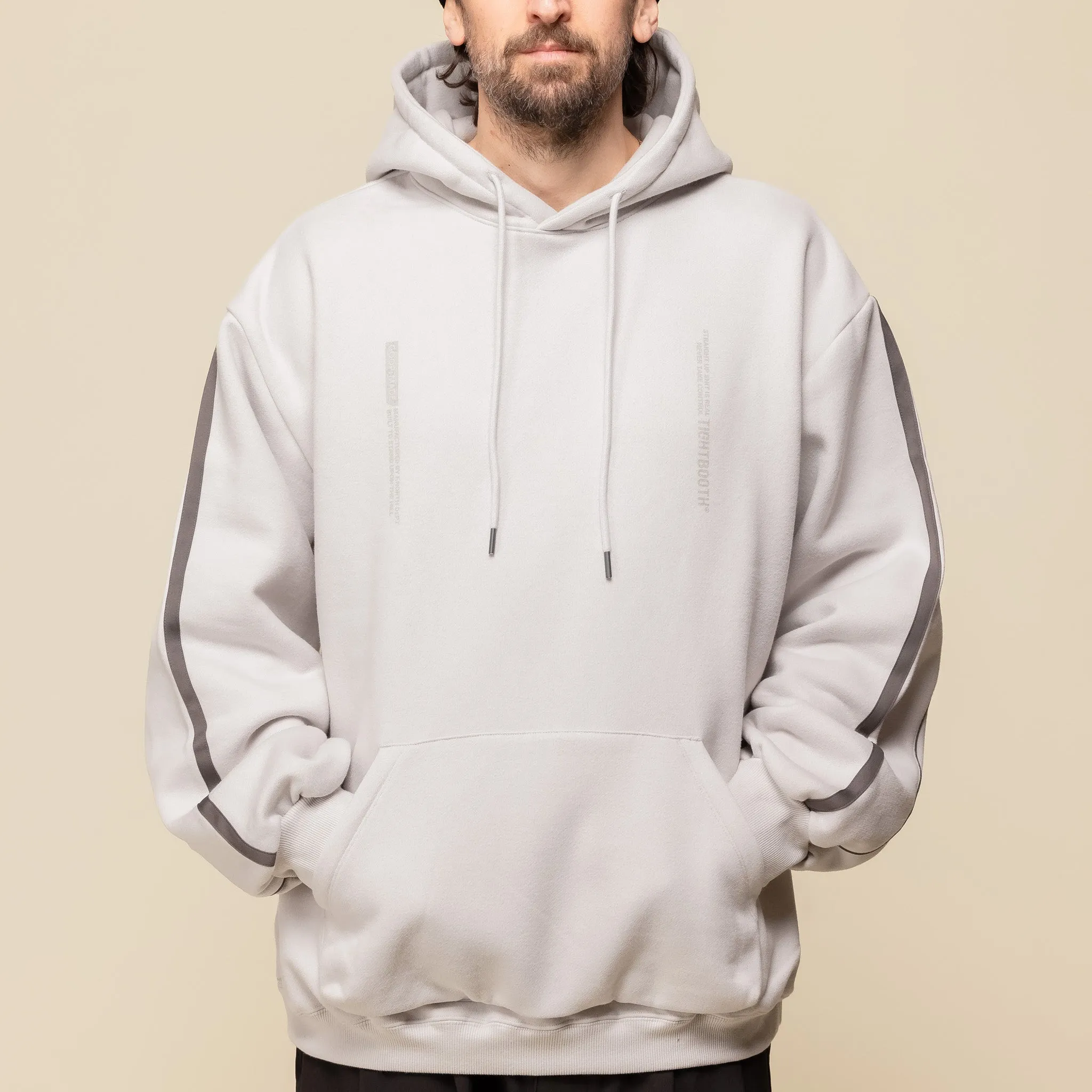 GOOPiMADE® x TIGHTBOOTH “GMT-01H” - Double Logo Hoodie - Grey