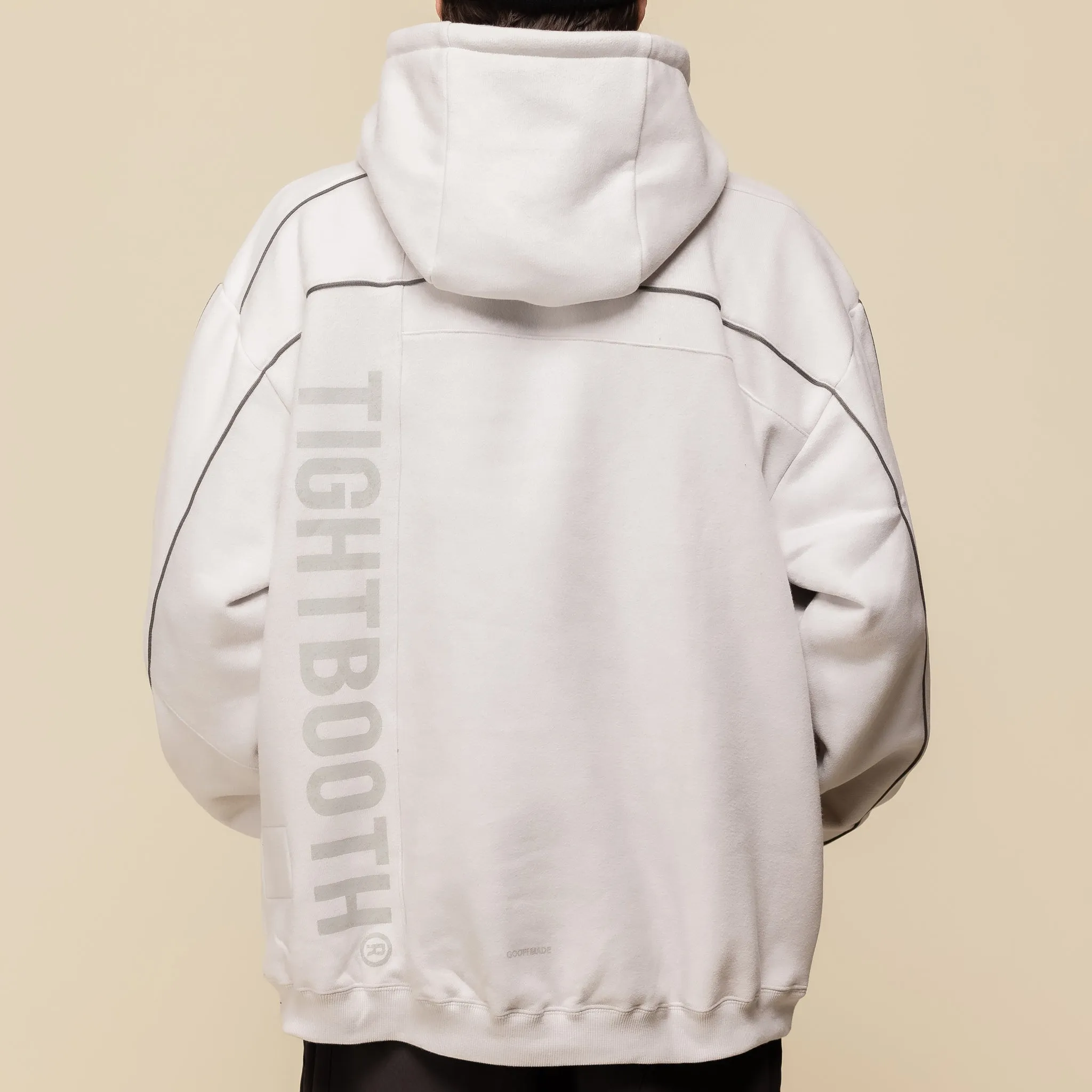 GOOPiMADE® x TIGHTBOOTH “GMT-01H” - Double Logo Hoodie - Grey