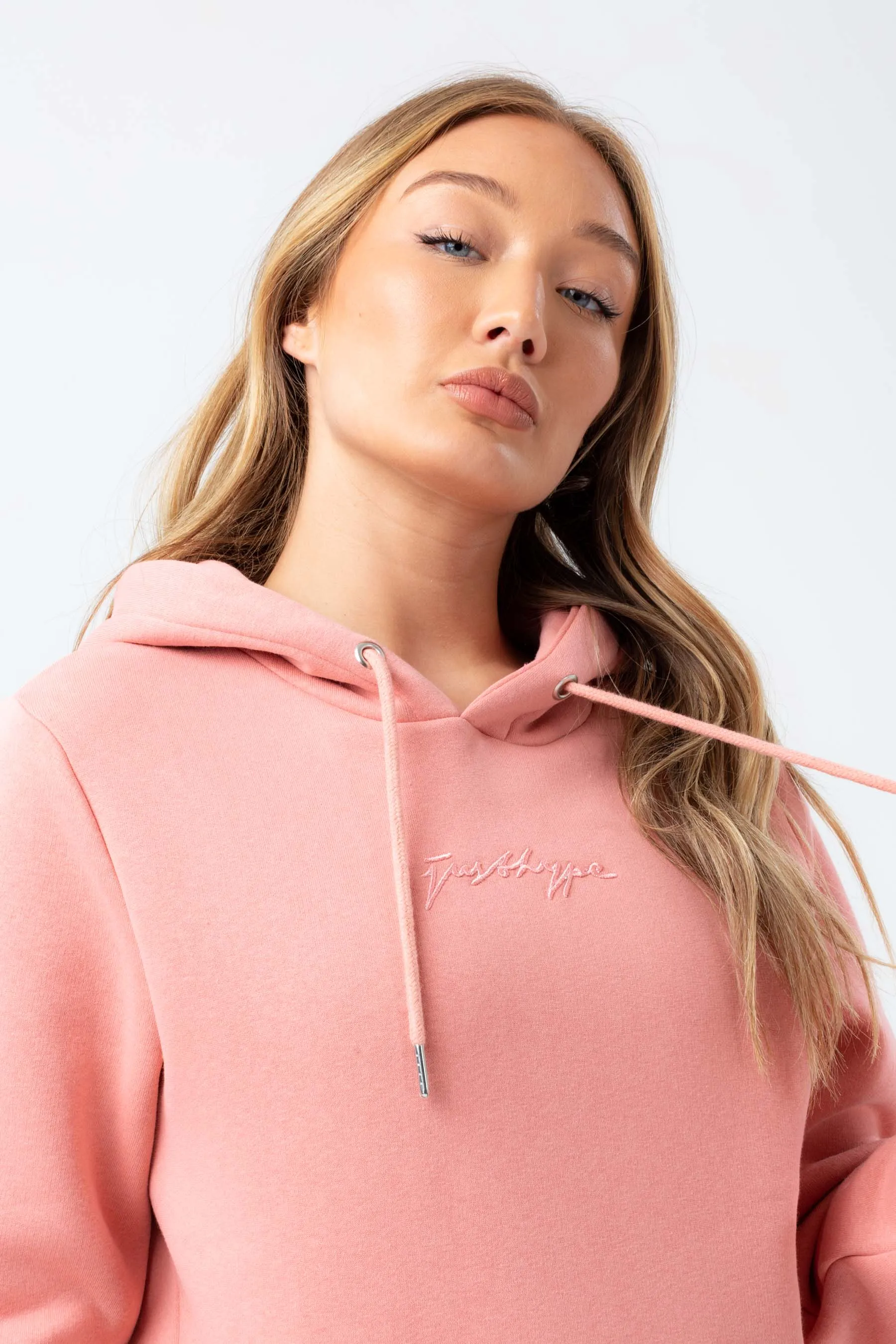 Hype Womens Blush Justhype Scribble Hoodie