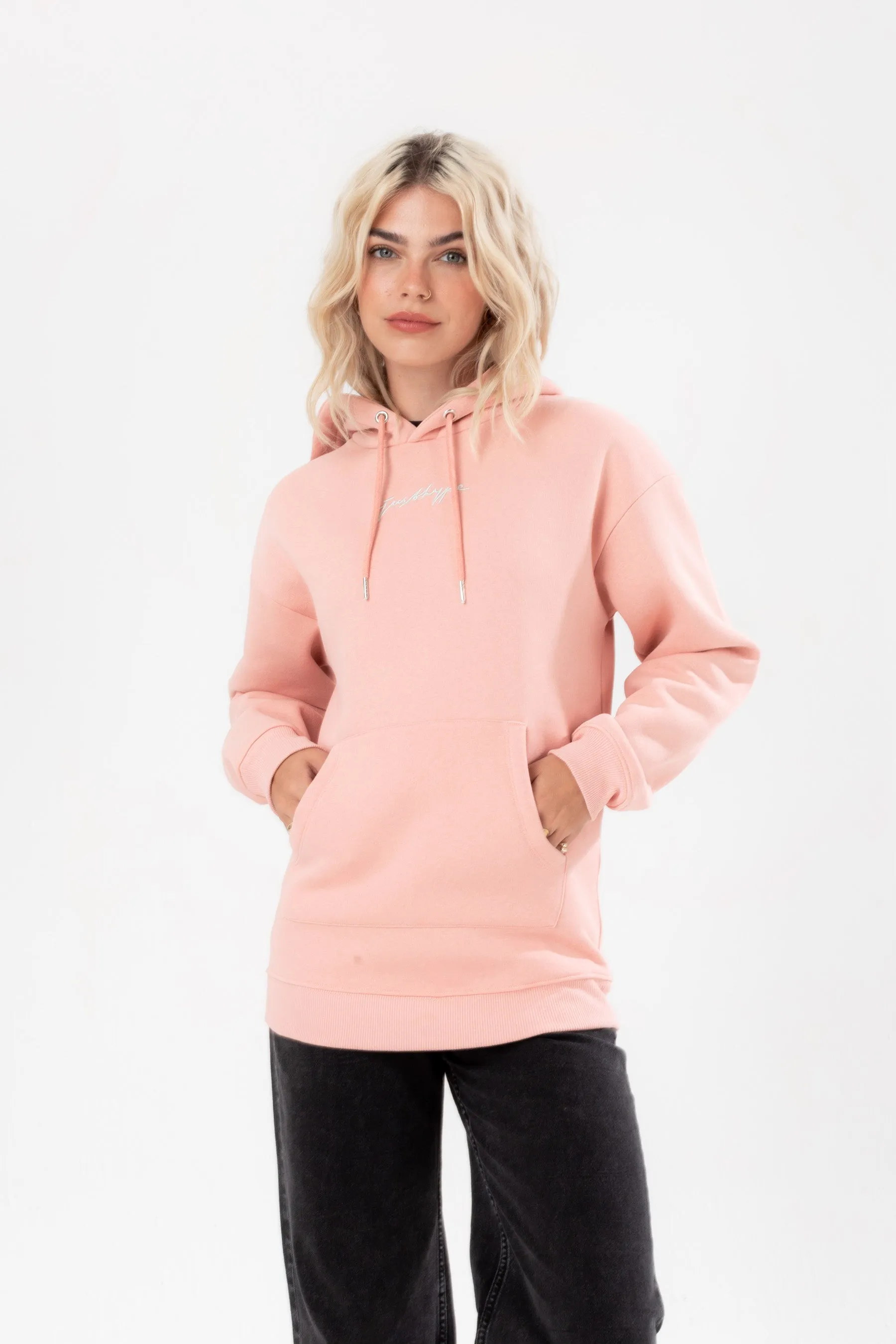 Hype Womens Blush Justhype Scribble Hoodie