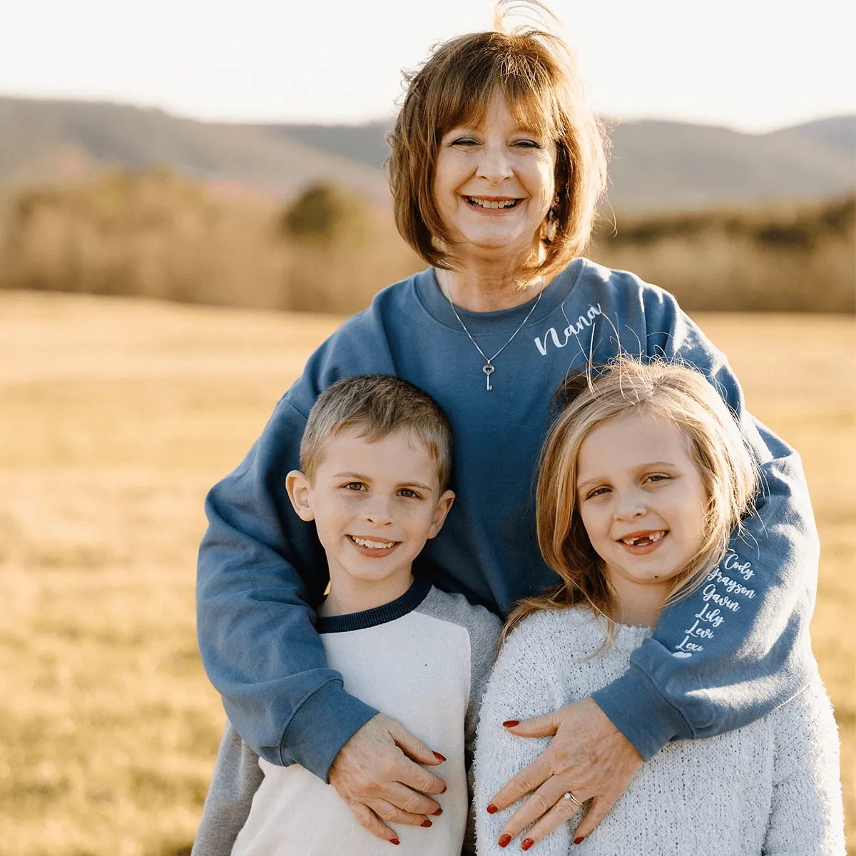 I Wear My Heart On My Sleeve Sweatshirt - Embroidered Gift for Mom