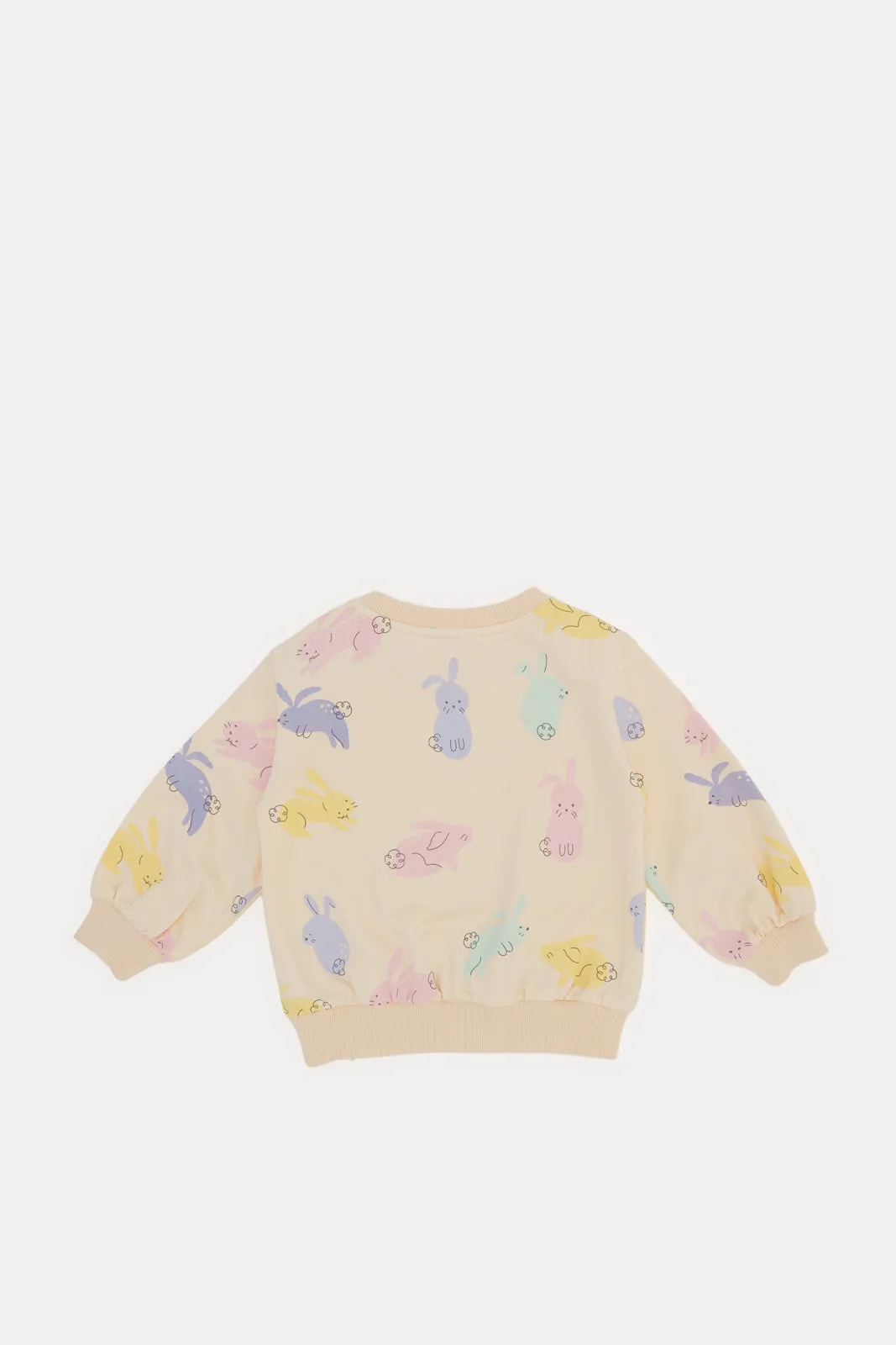 Infant Girls Apricot Printed Sweatshirt