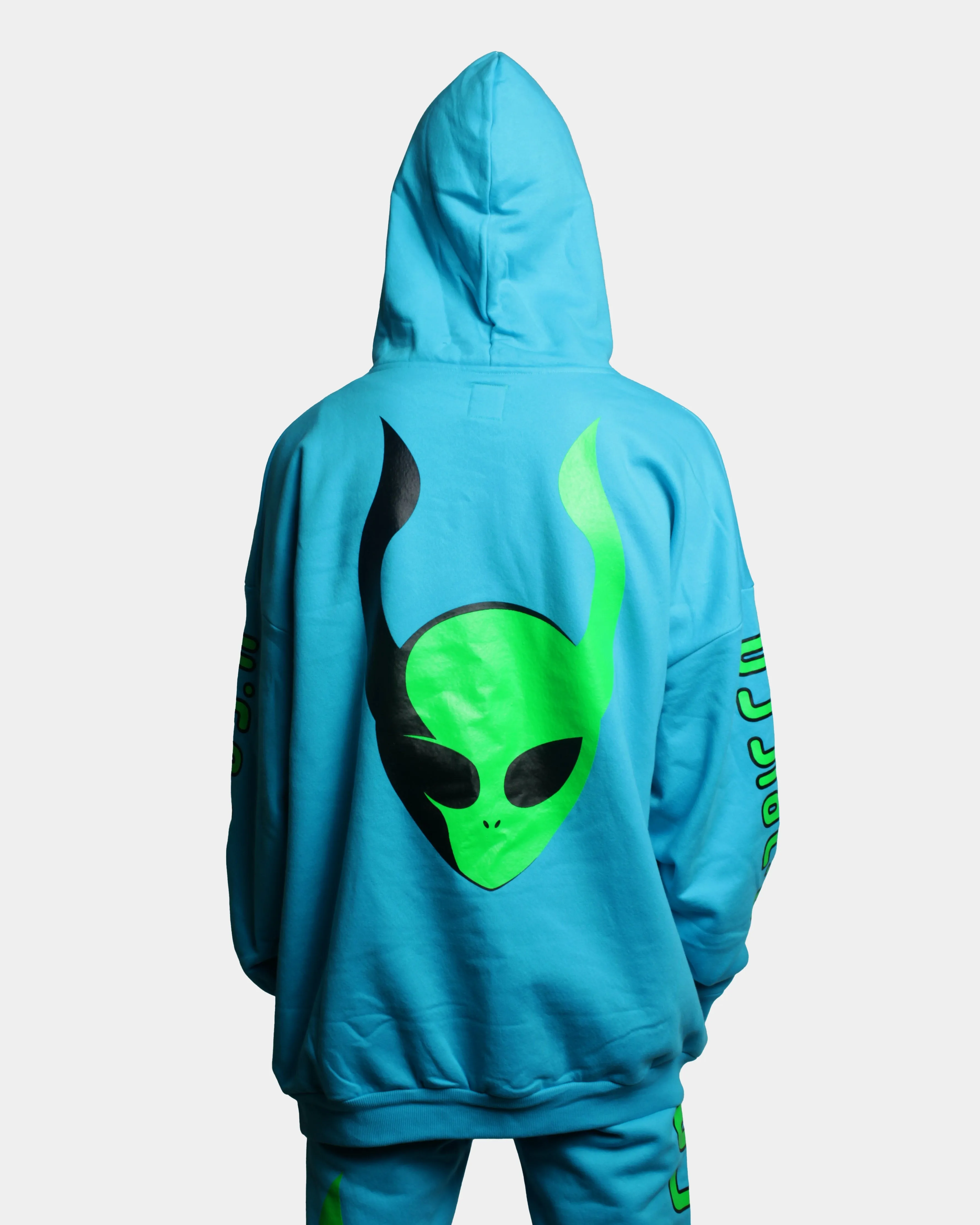 INVASION OVERSIZED HOODIE TURQUOISE