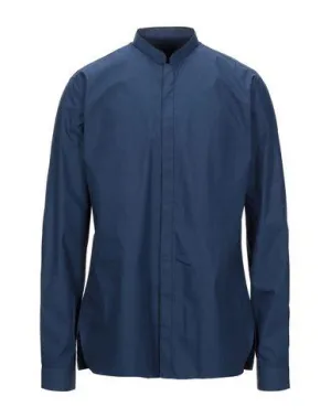 Lanvin Man Shirt Dark blue 17 inches-neck