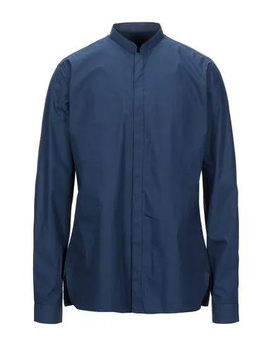 Lanvin Man Shirt Dark blue 17 inches-neck