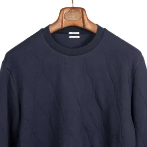 Light quilted sweatshirt in navy cotton