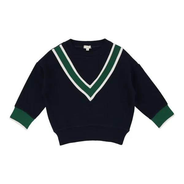 Lil Legs Navy Boys Varsity Sweatshirt