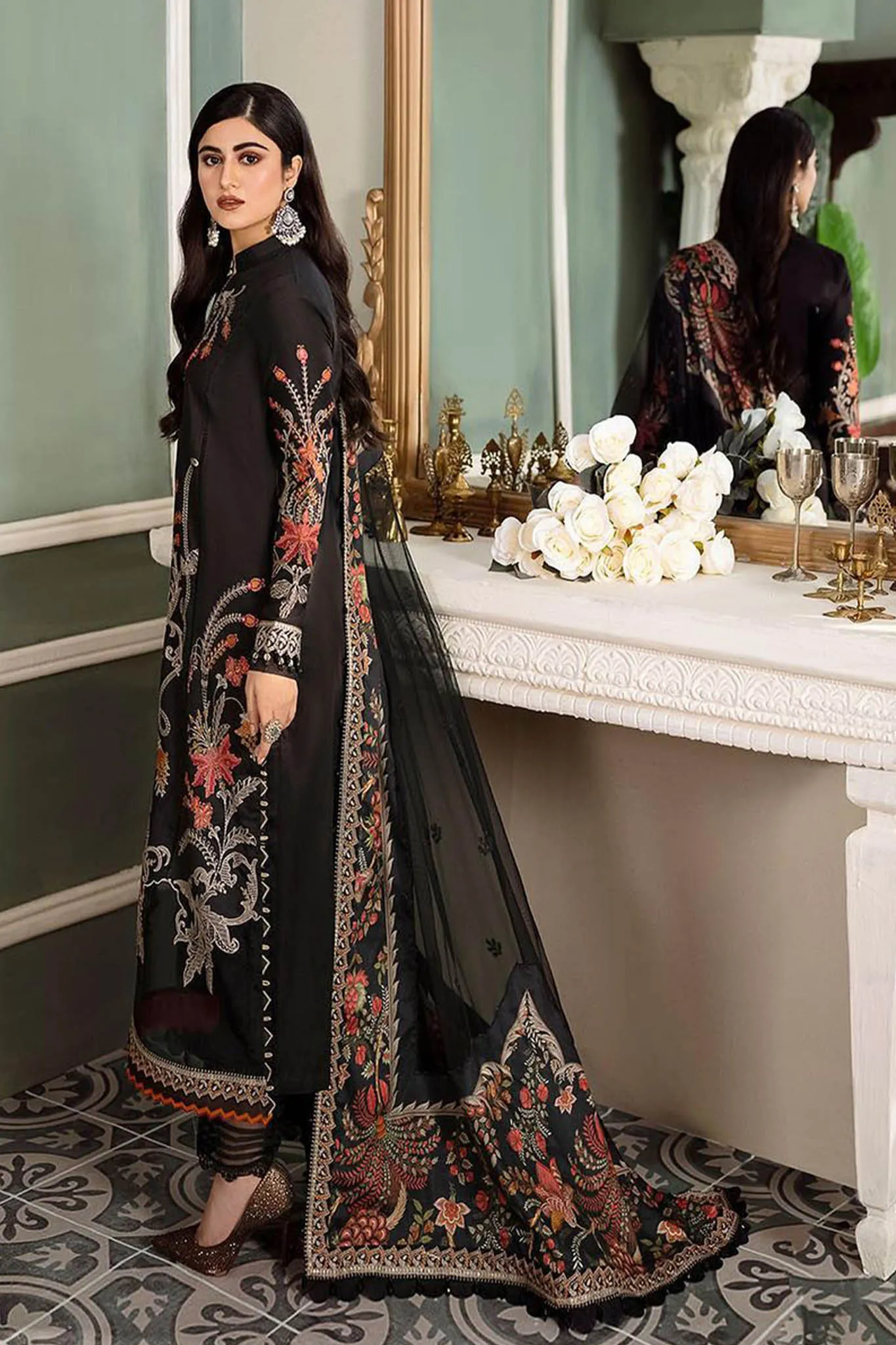 Maria B Sateen Unstitched 3 Piece Embroidered Collection'2023-CST-605