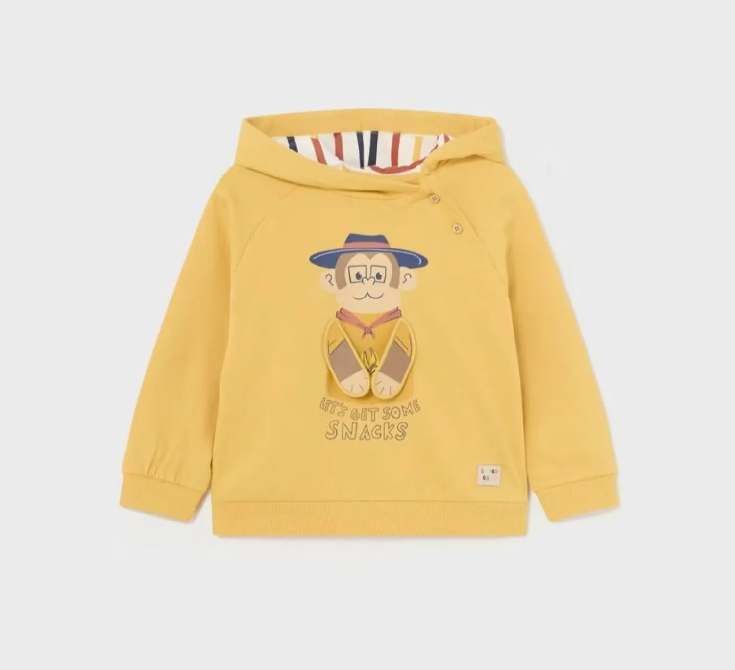 Mayoral Baby & Toddler Boys Yellow Hooded Monkey Sweatshirt