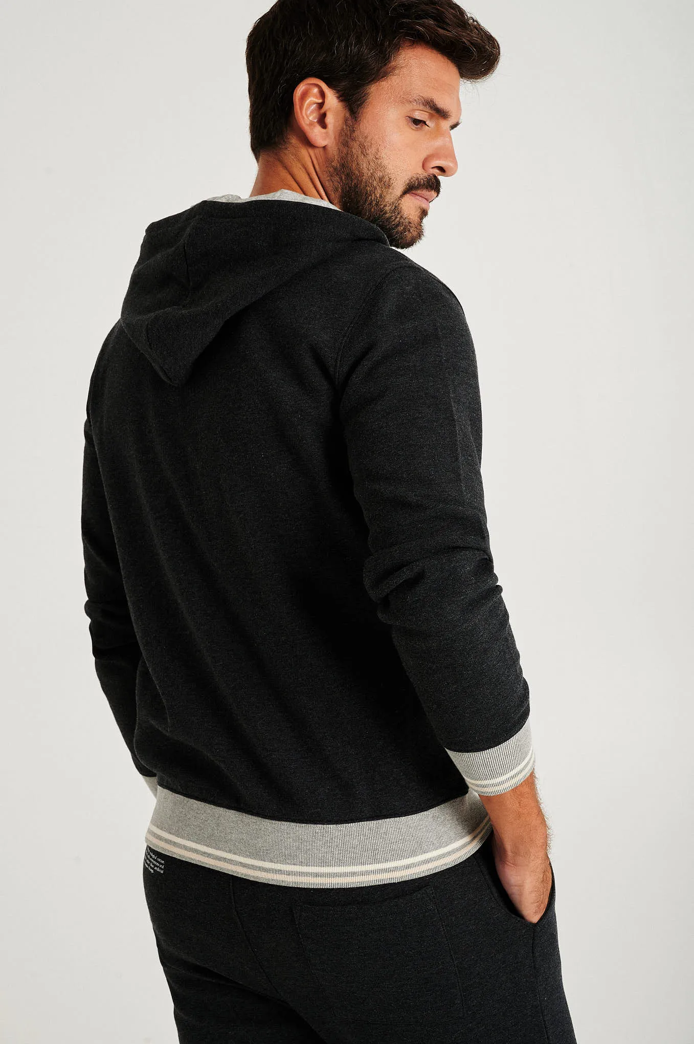 Men's zipped sweatshirt from organic cotton capsule collection