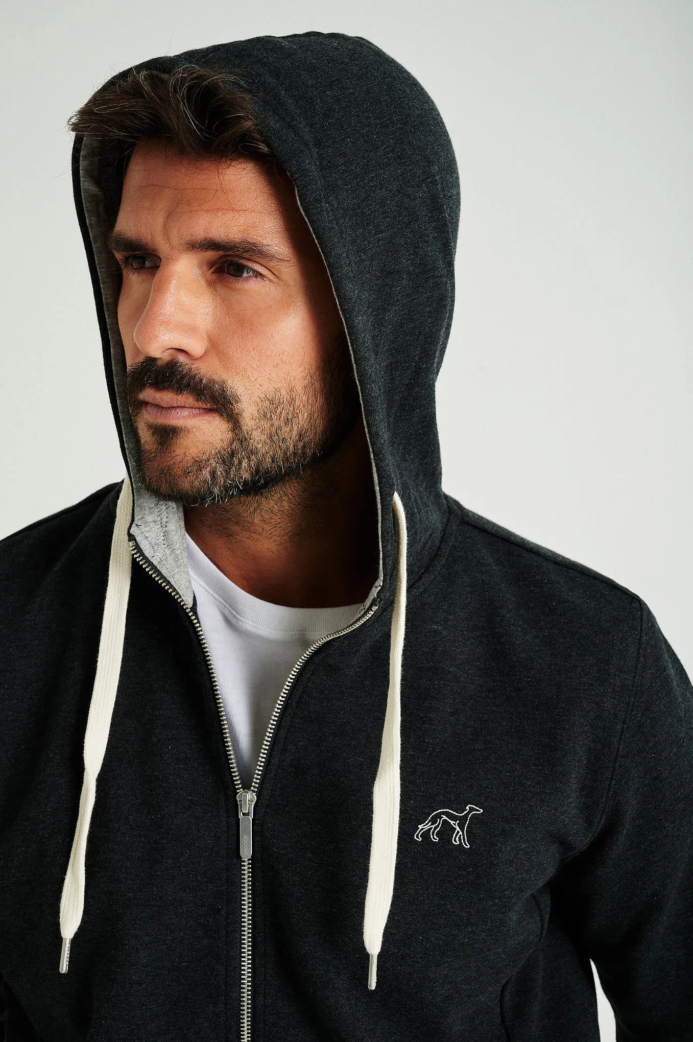 Men's zipped sweatshirt from organic cotton capsule collection