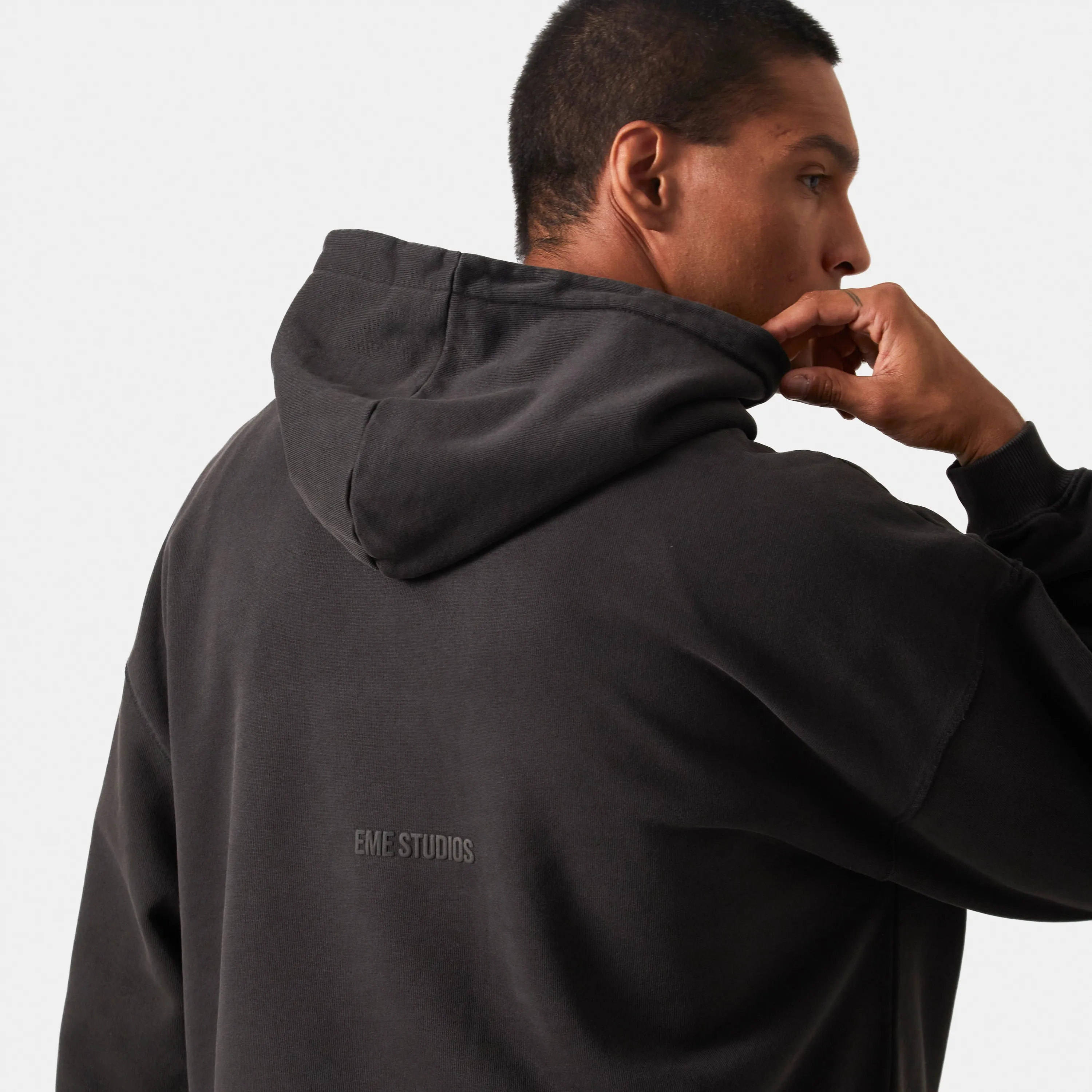 Off Pressure Ebony Oversized Hoodie