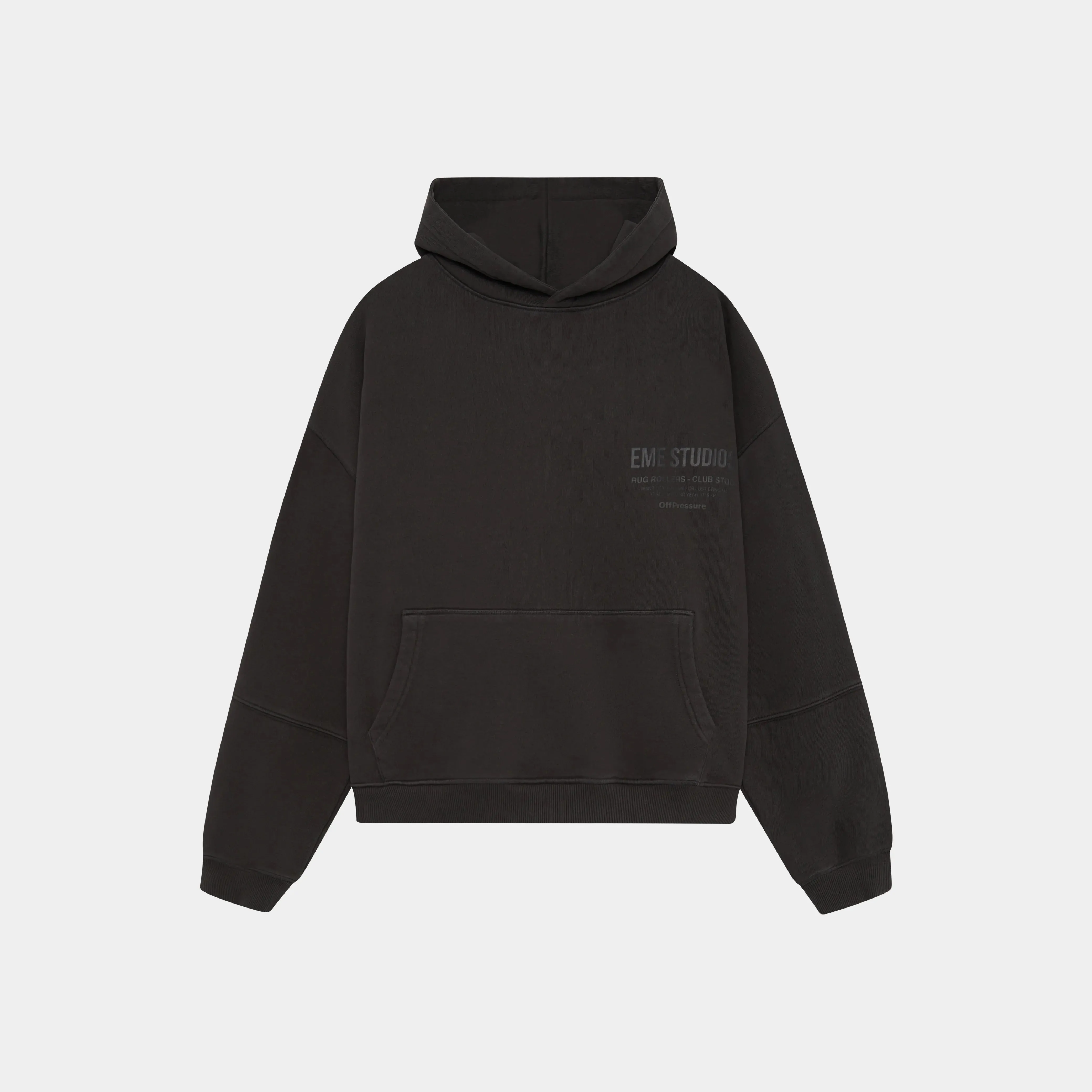 Off Pressure Ebony Oversized Hoodie