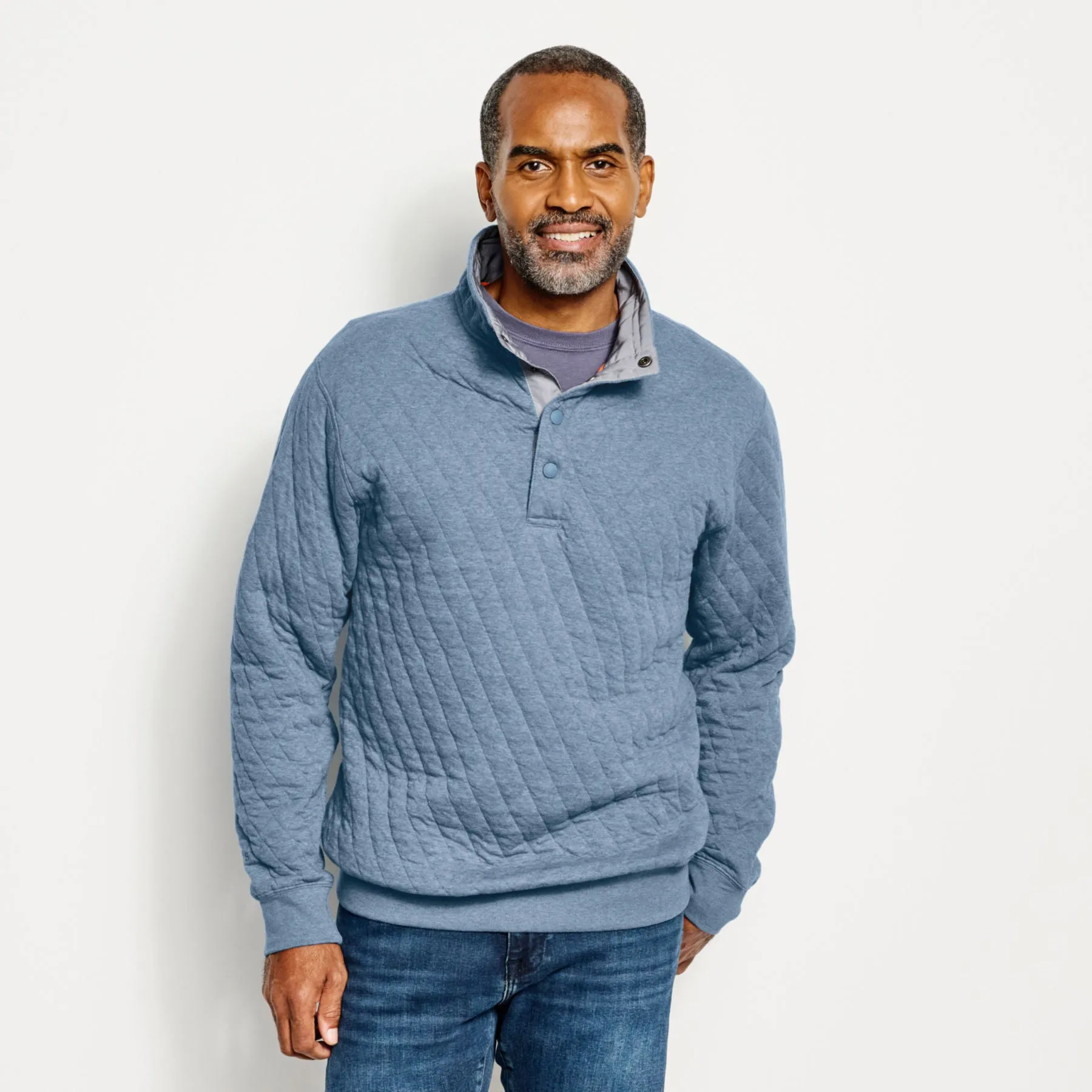 ORVIS QUILTED SNAP SWEATSHIRT