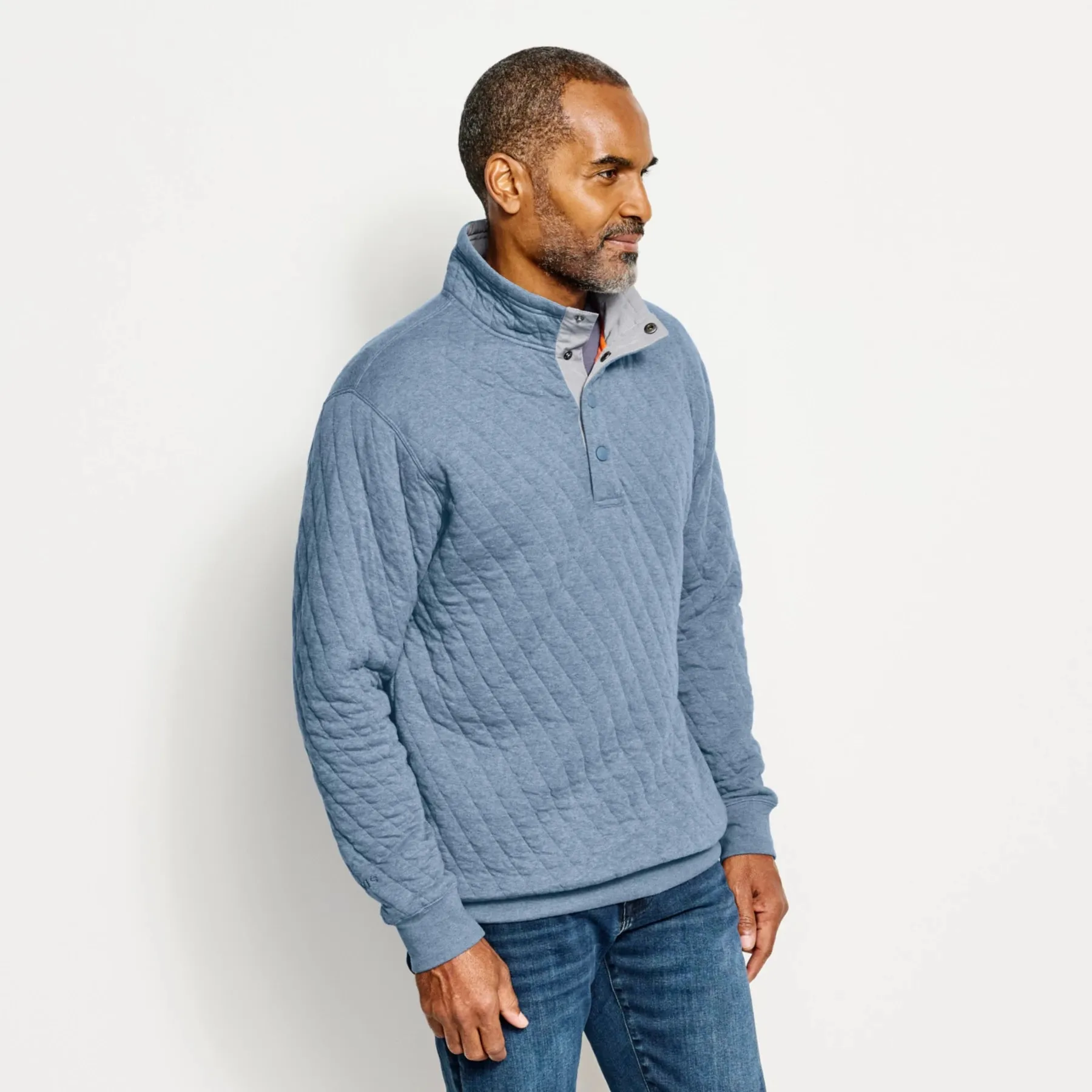 ORVIS QUILTED SNAP SWEATSHIRT