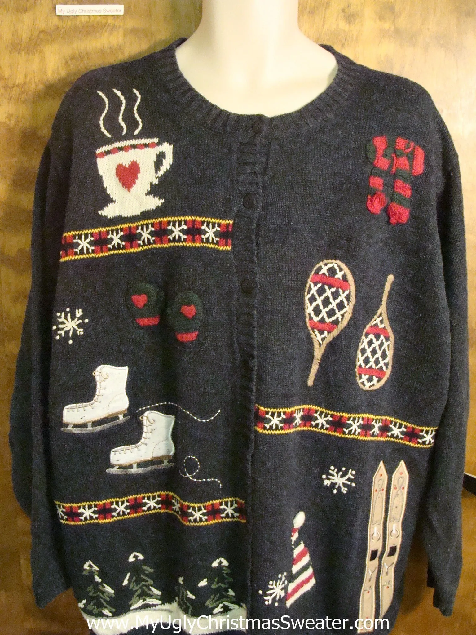 Outdoor Winter Activities Ugly Christmas Sweater