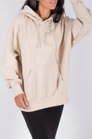 OVERSIZED SWEATSHIRT HOODIE (BEIGE)