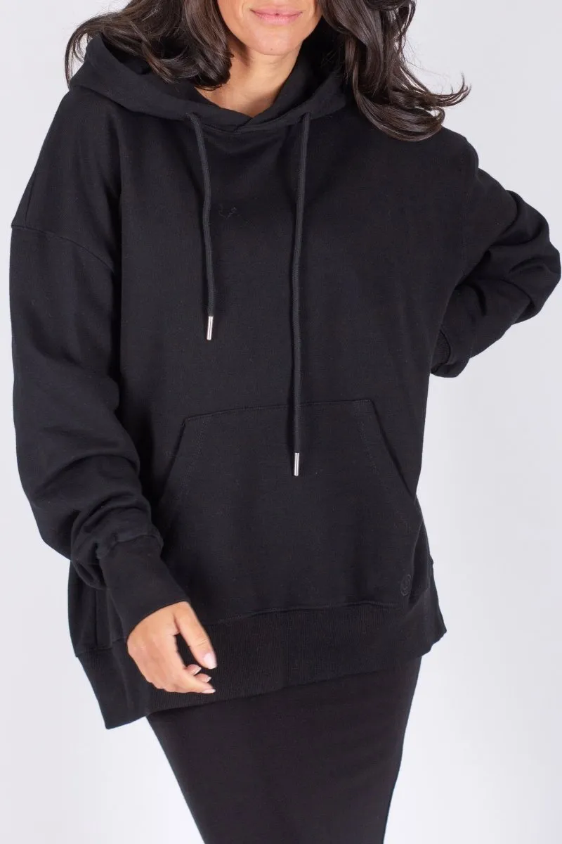 OVERSIZED SWEATSHIRT HOODIE (BLACK)