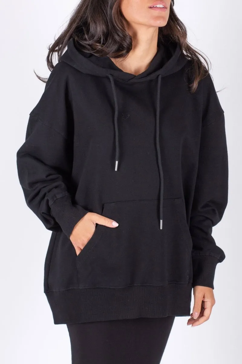 OVERSIZED SWEATSHIRT HOODIE (BLACK)