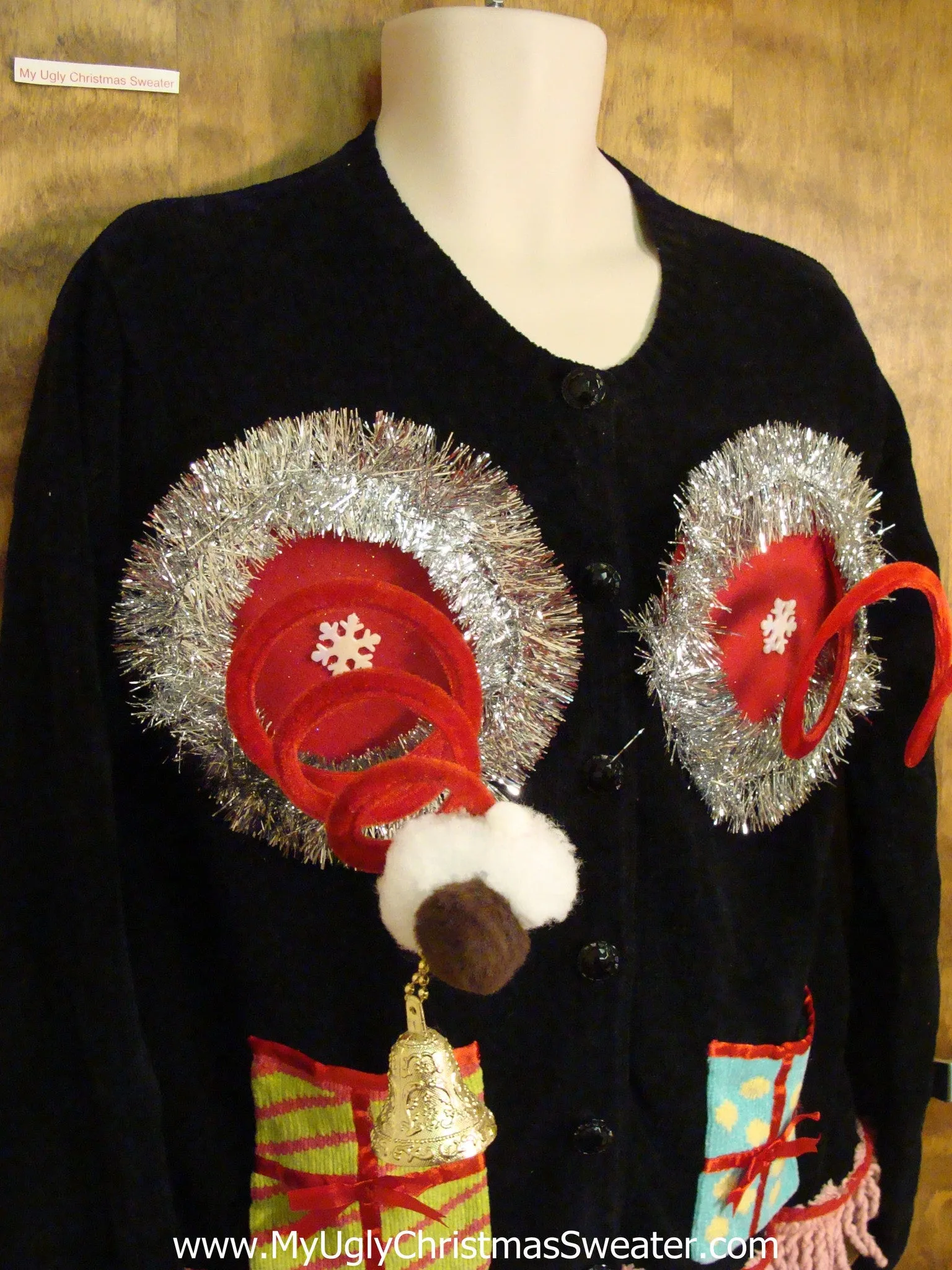 Ridiculous Fembot Ugly Christmas Sweater Cardigan