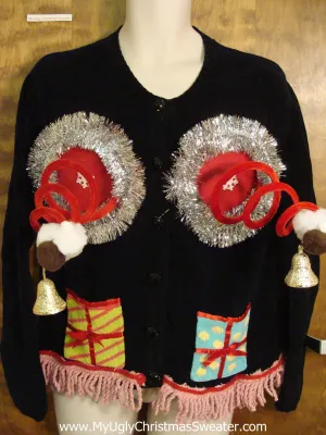 Ridiculous Fembot Ugly Christmas Sweater Cardigan