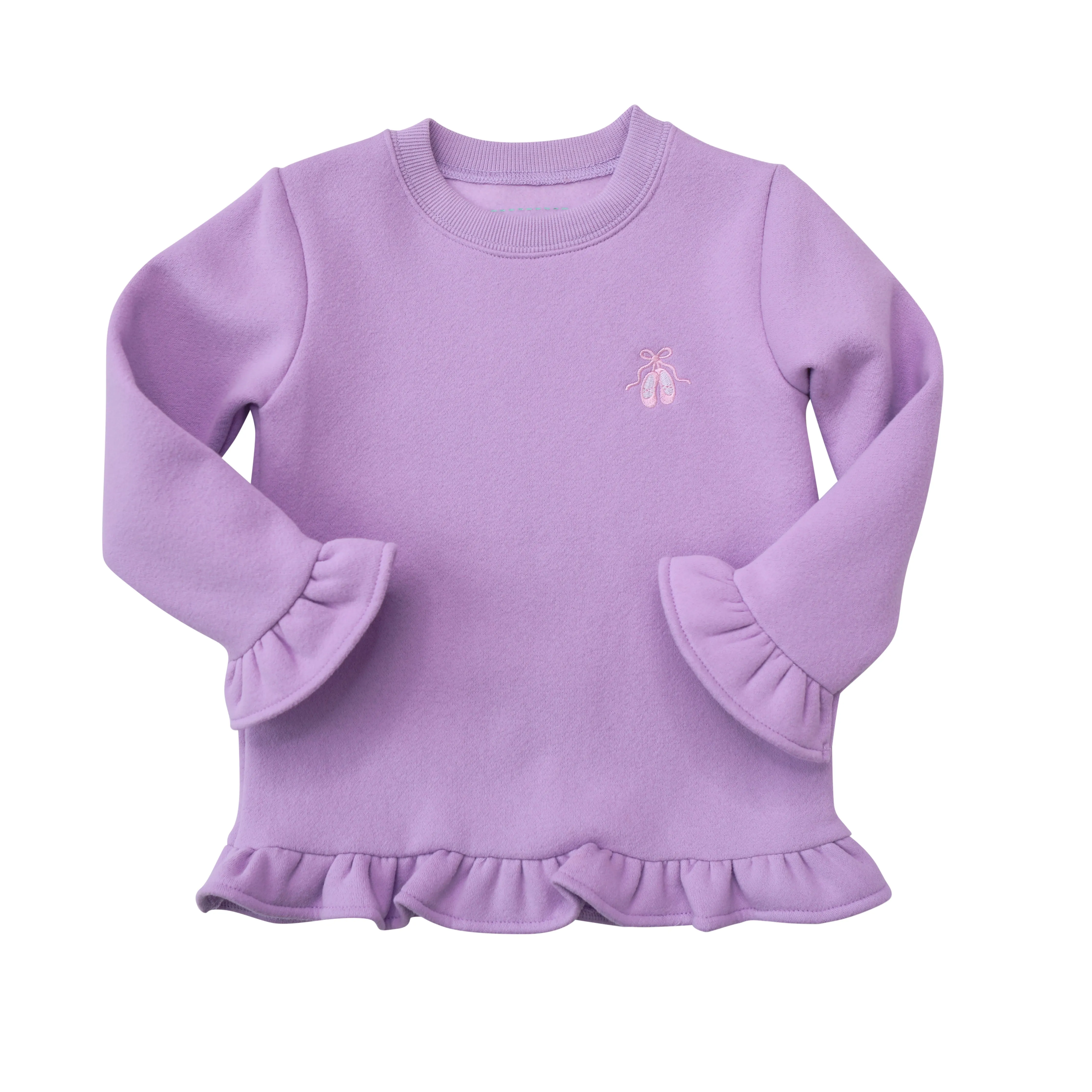 Ruffle Sweatshirt- Ballet Slipper