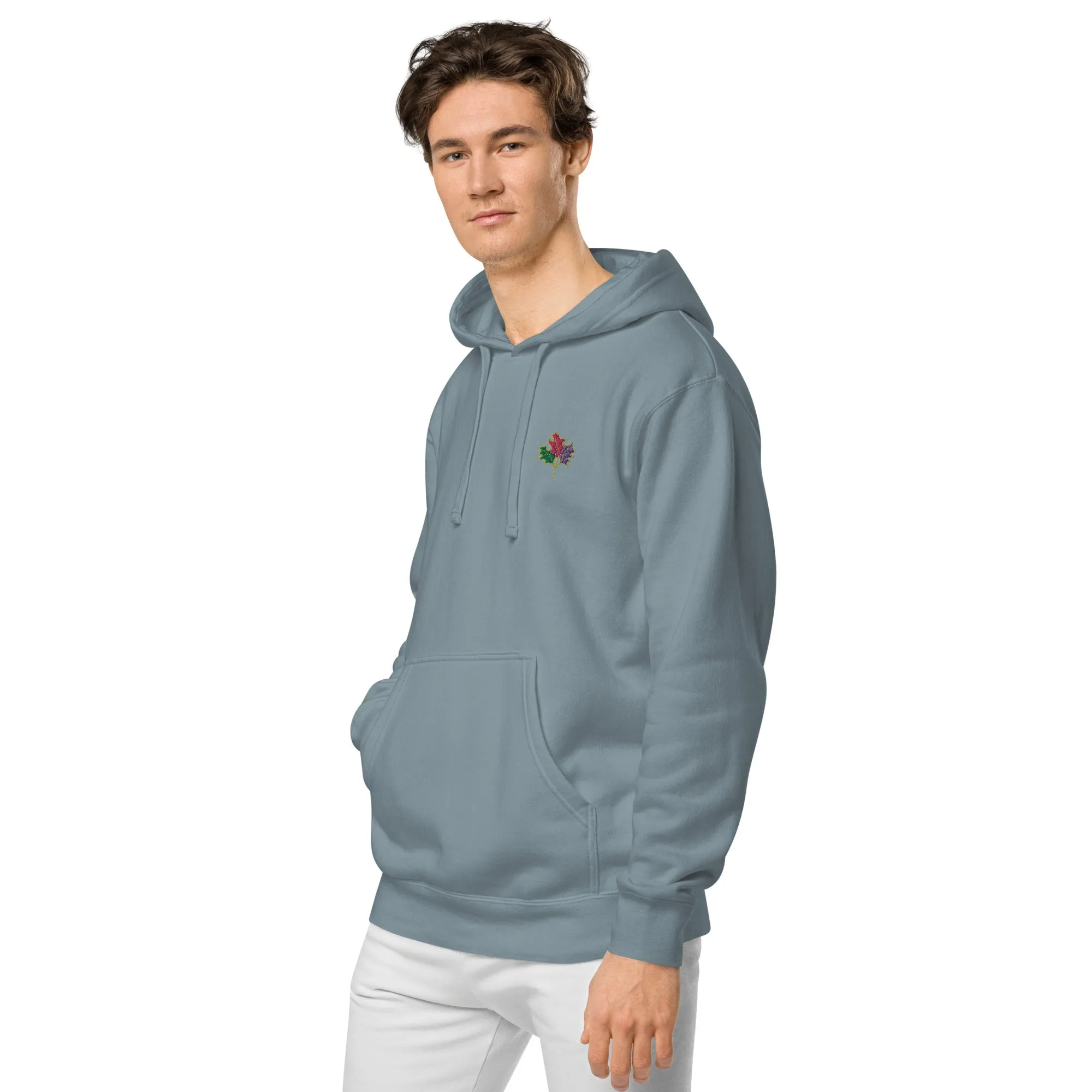 Seasons Change | Embroidered Unisex pigment-dyed hoodie