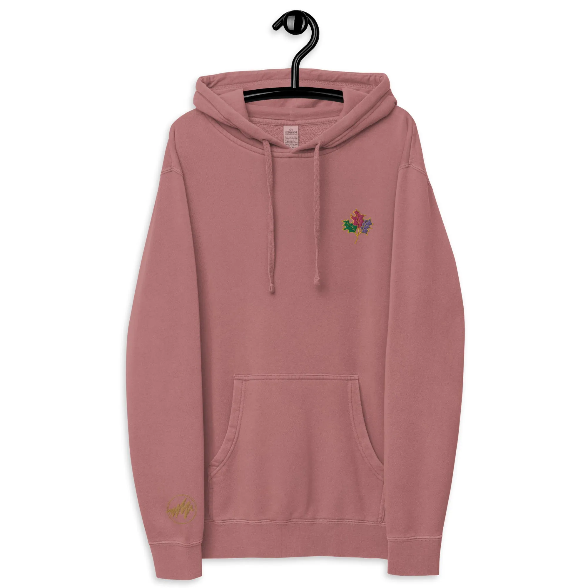 Seasons Change | Embroidered Unisex pigment-dyed hoodie