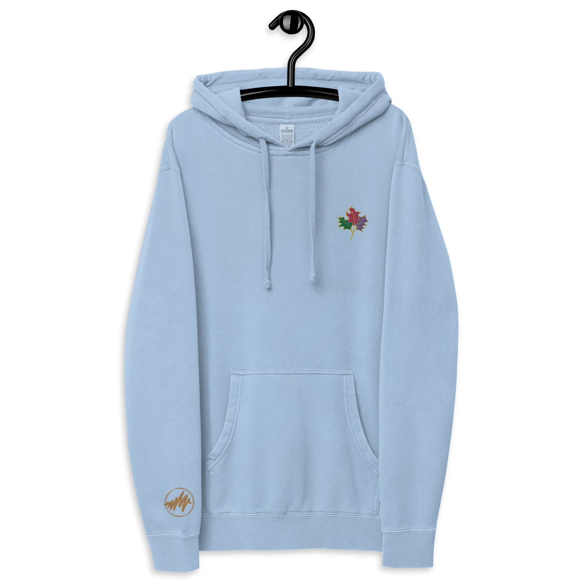 Seasons Change | Embroidered Unisex pigment-dyed hoodie