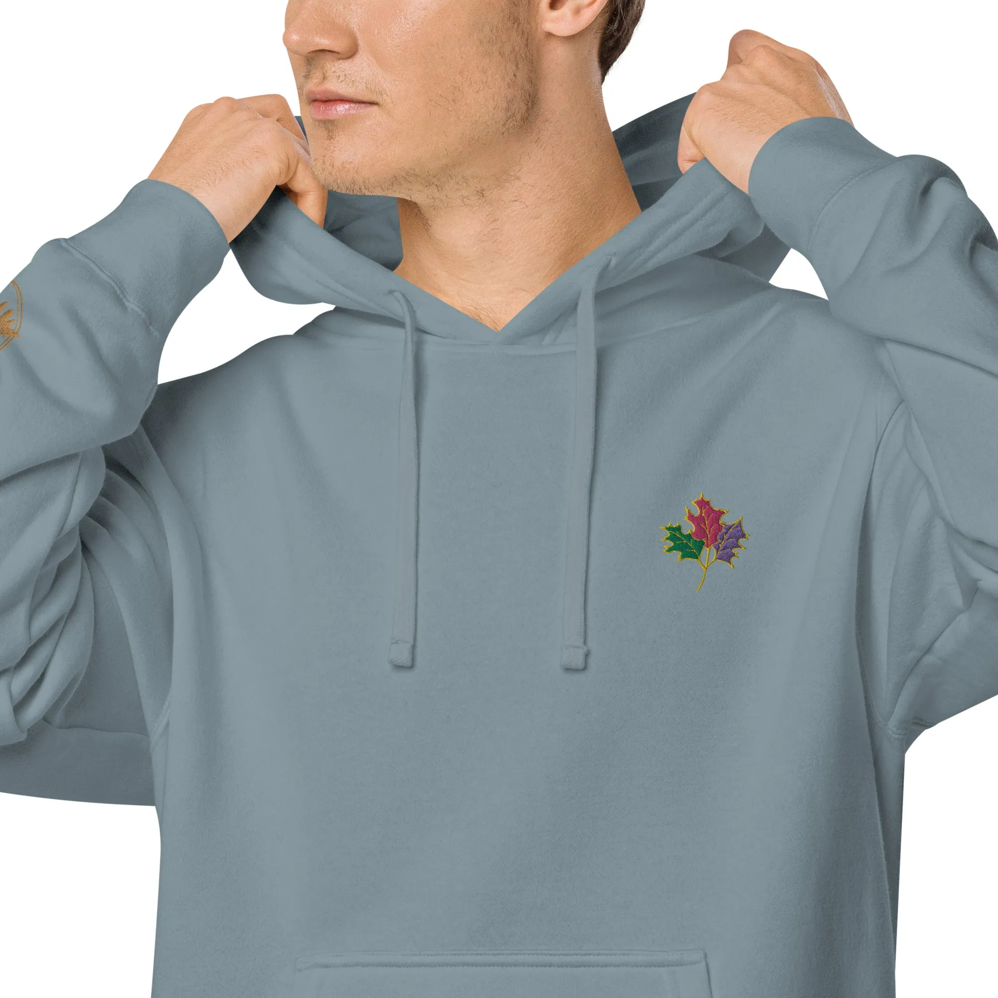 Seasons Change | Embroidered Unisex pigment-dyed hoodie